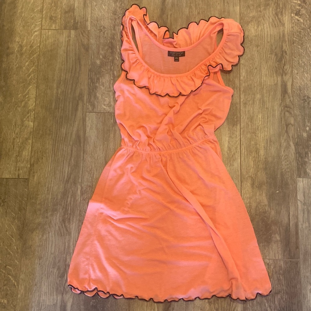 TopShop size 4 peach cotton dress